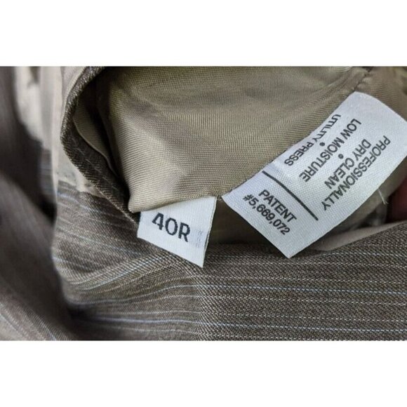 Hart Schaffner Marx Men's Blazer Size 40R Brown Striped 2-Button Sport Coat - Picture 10 of 13